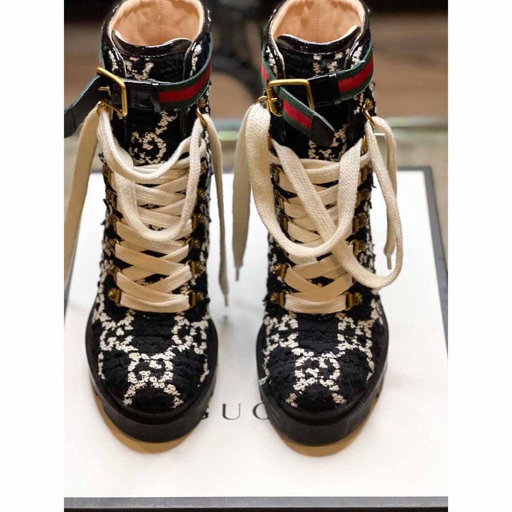 Gucci Tweed Ankle Booties
